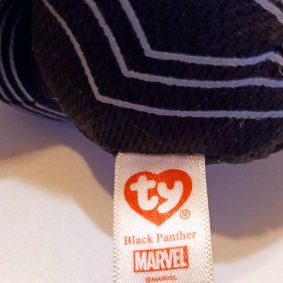 Ty Marvel Black Panther plush with tags. Beanie Baby. - Picture 3 of 6